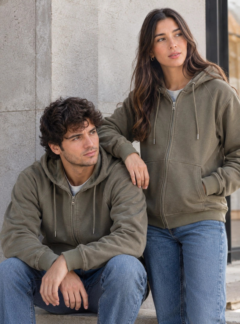 POLERON UNISEX ZIPPER PANAMA JACK - PJH007M | VERDE - 1