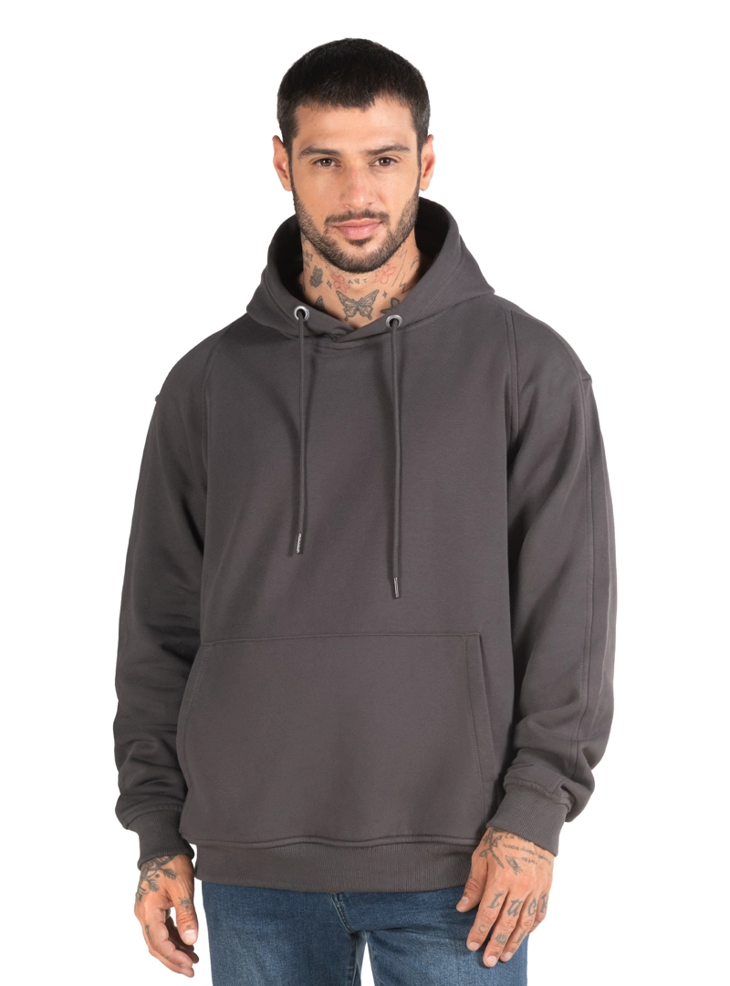 POLERON HOMBRE HOODIE CANGURO PANAMA JACK - PJH025M | GRIS - 1