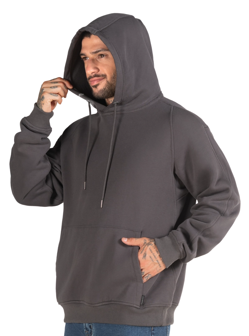 POLERON UNISEX HOODIE CANGURO PANAMA JACK - PJH025M | GRIS - 2