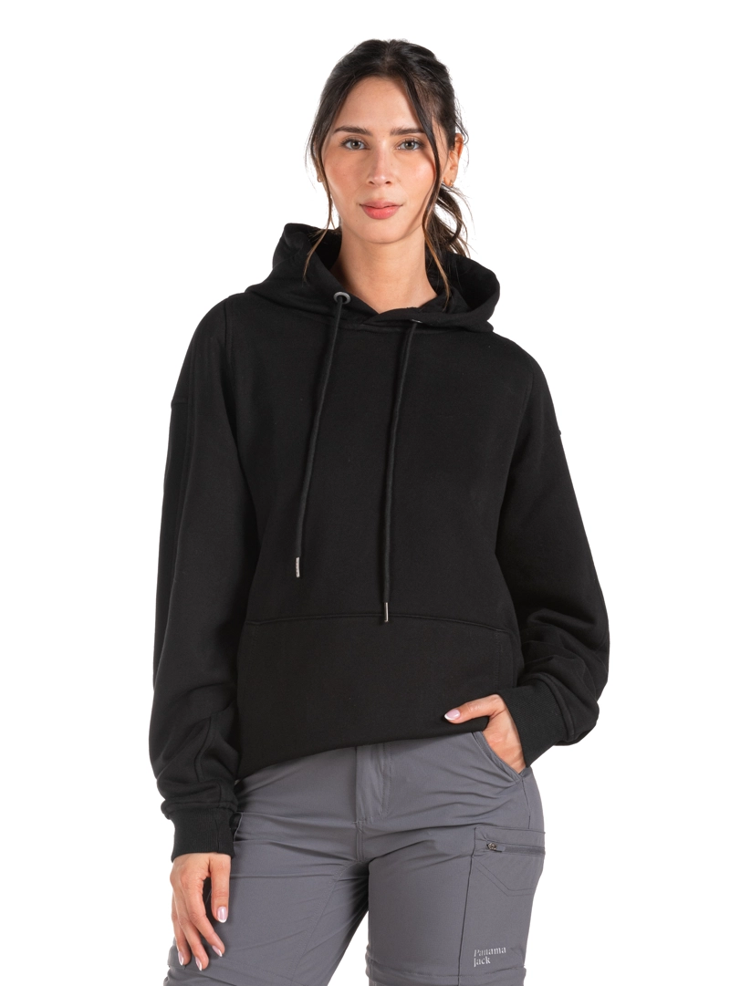 POLERON UNISEX HOODIE CANGURO PANAMA JACK - PJH025M | NEGRO - 2