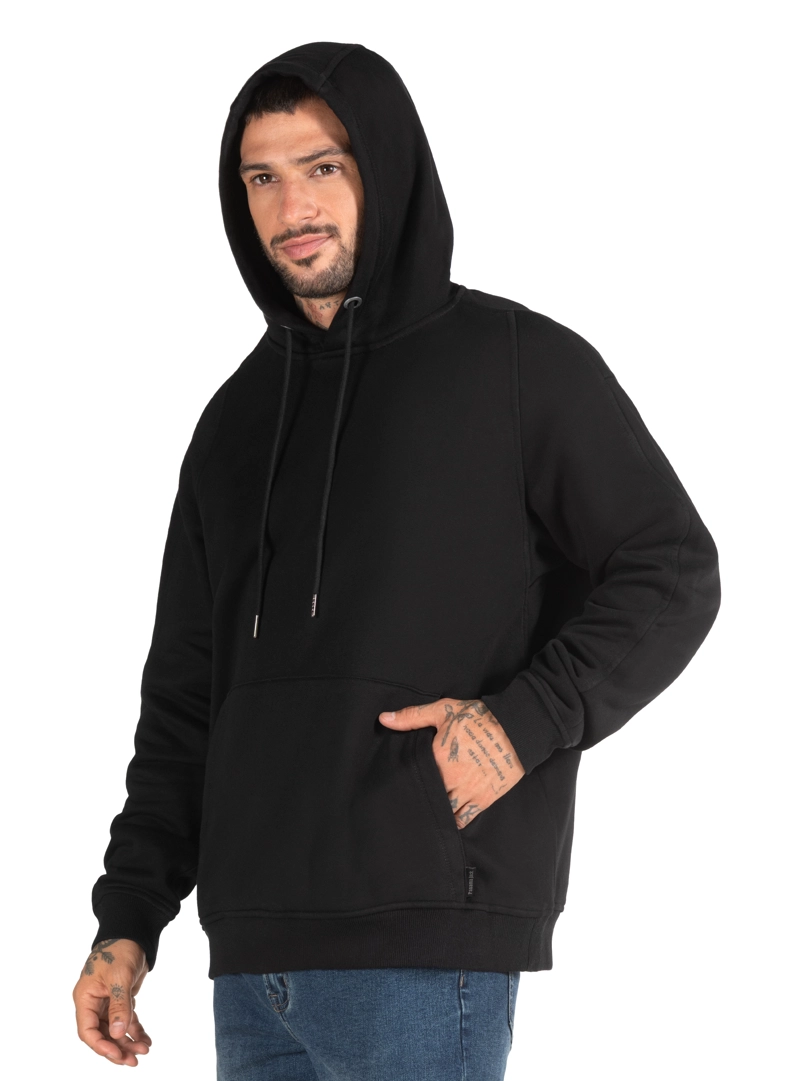 POLERON HOMBRE HOODIE CANGURO PANAMA JACK - PJH025M | NEGRO - 5