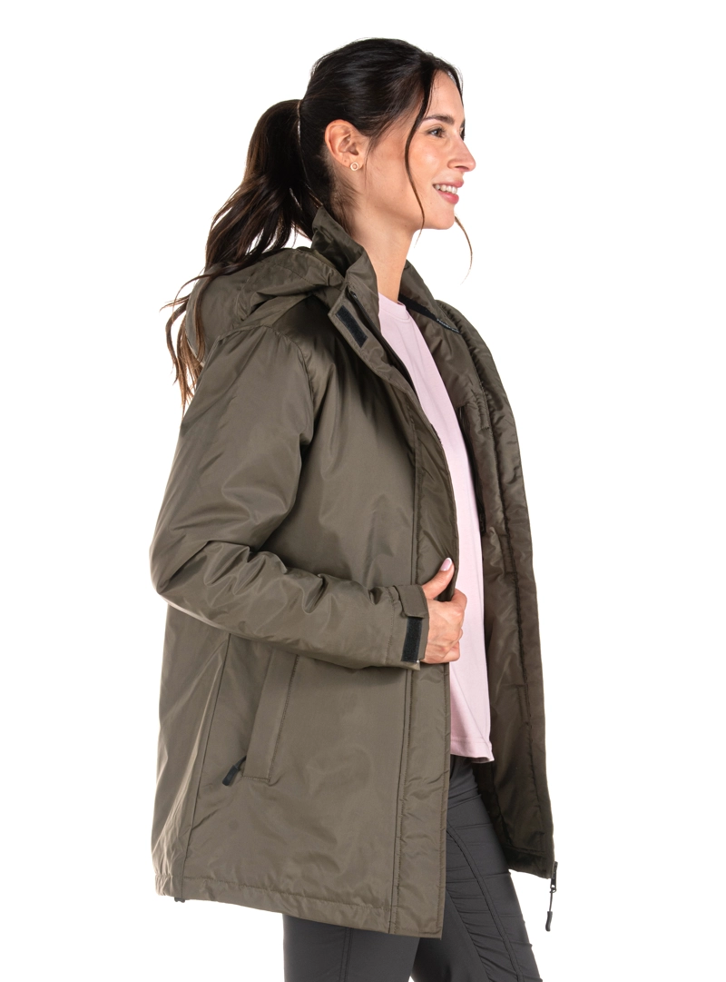 PARKA MUJER IMPERMEABLE LARGA OUTDOOR PANAMA JACK - PJM008M | VERDE - 4