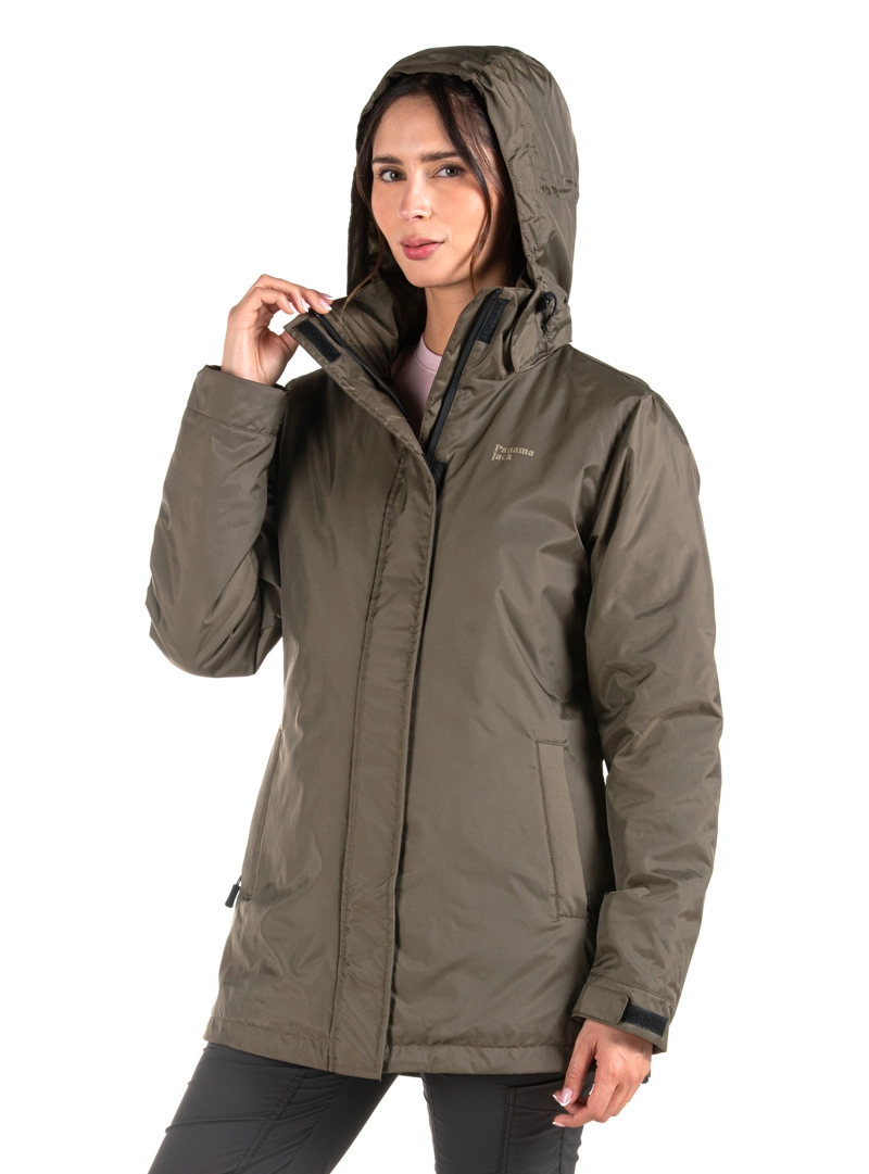 PARKA MUJER IMPERMEABLE LARGA OUTDOOR PANAMA JACK - PJM008M | VERDE - 5
