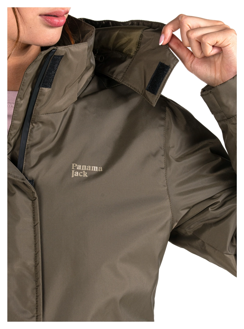 PARKA MUJER IMPERMEABLE LARGA OUTDOOR PANAMA JACK - PJM008M | VERDE - 6