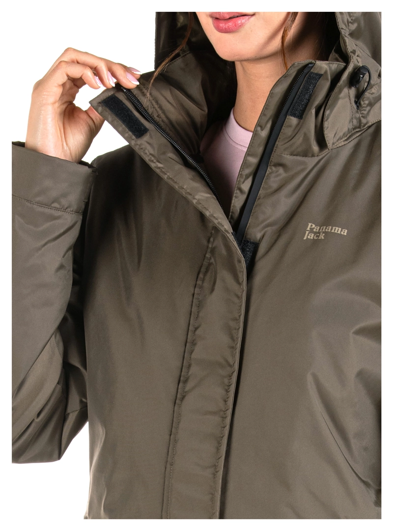 PARKA MUJER IMPERMEABLE LARGA OUTDOOR PANAMA JACK - PJM008M | VERDE - 7