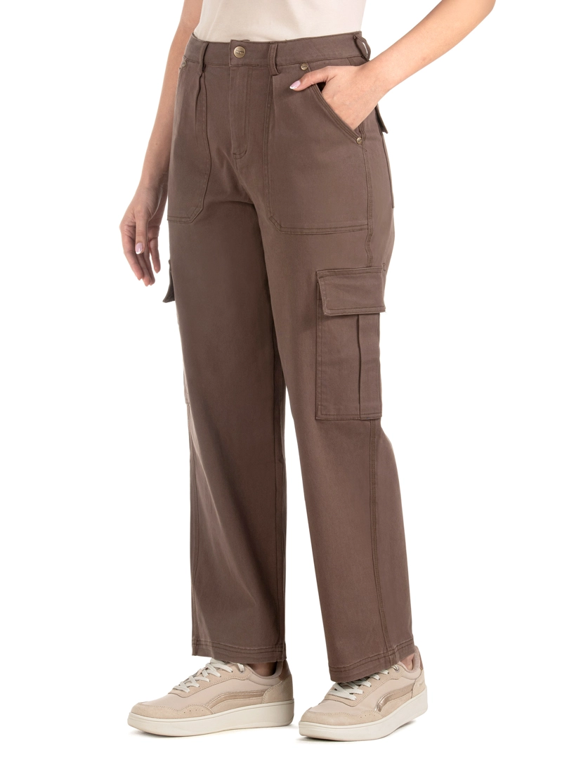 PANTALON MUJER CARGO VESTIR CASUAL PANAMA JACK - PJM012M | MARRON - 4