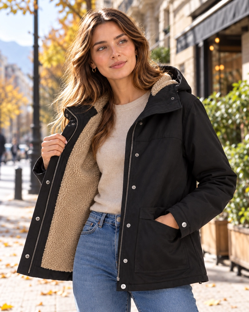 CHAQUETA MUJER CANVAS CHIPORRO PANANA JACK- PJM011M | NEGRO - 1