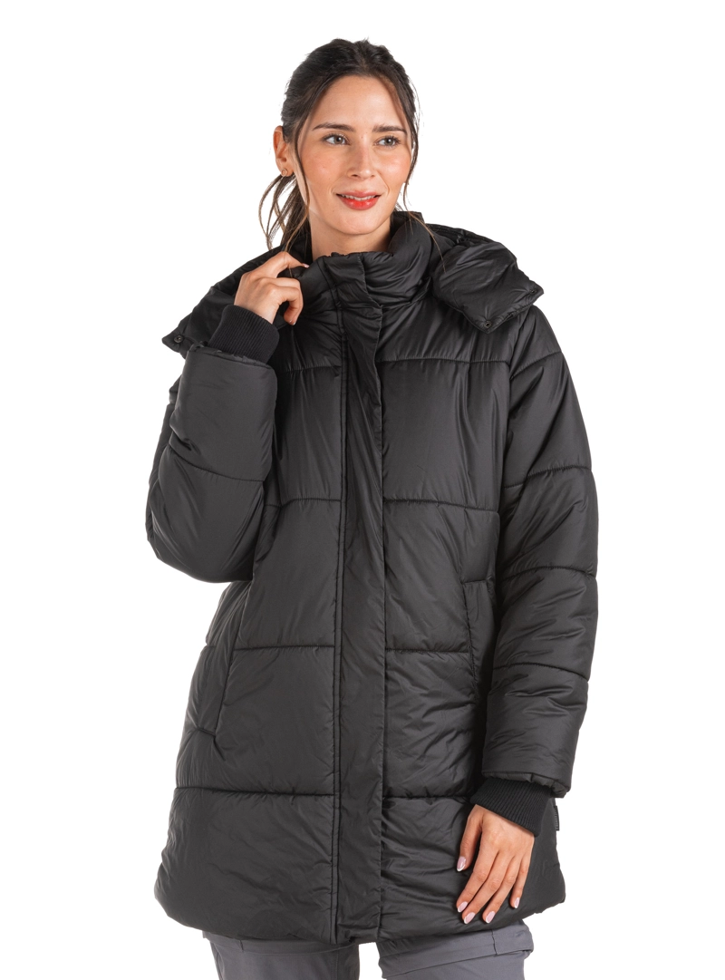 PARKA MUJER LARGA GORRO DESMONTABLE PANAMA JACK - PJM010M | NEGRO - 2
