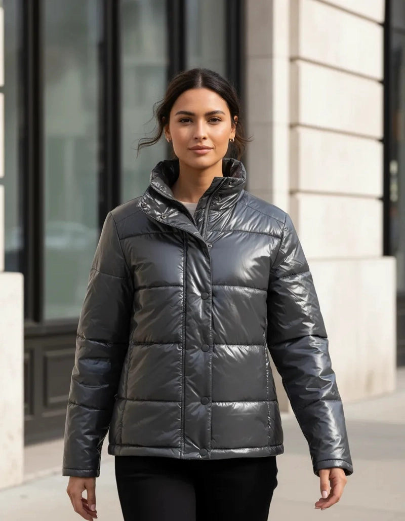 PARKA MUJER ACOLCHADA PANAMA JACK - PJM009M | GRIS - 4