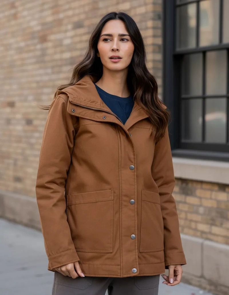 CHAQUETA MUJER CANVAS CHIPORRO PANANA JACK- PJM011M | MARRON CLARO - 1