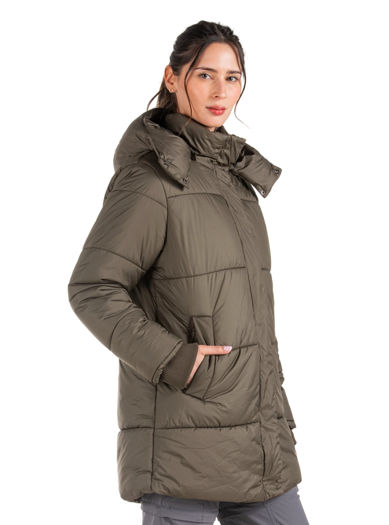 PARKA MUJER LARGA GORRO DESMONTABLE PANAMA JACK - PJM010M | VERDE - 4