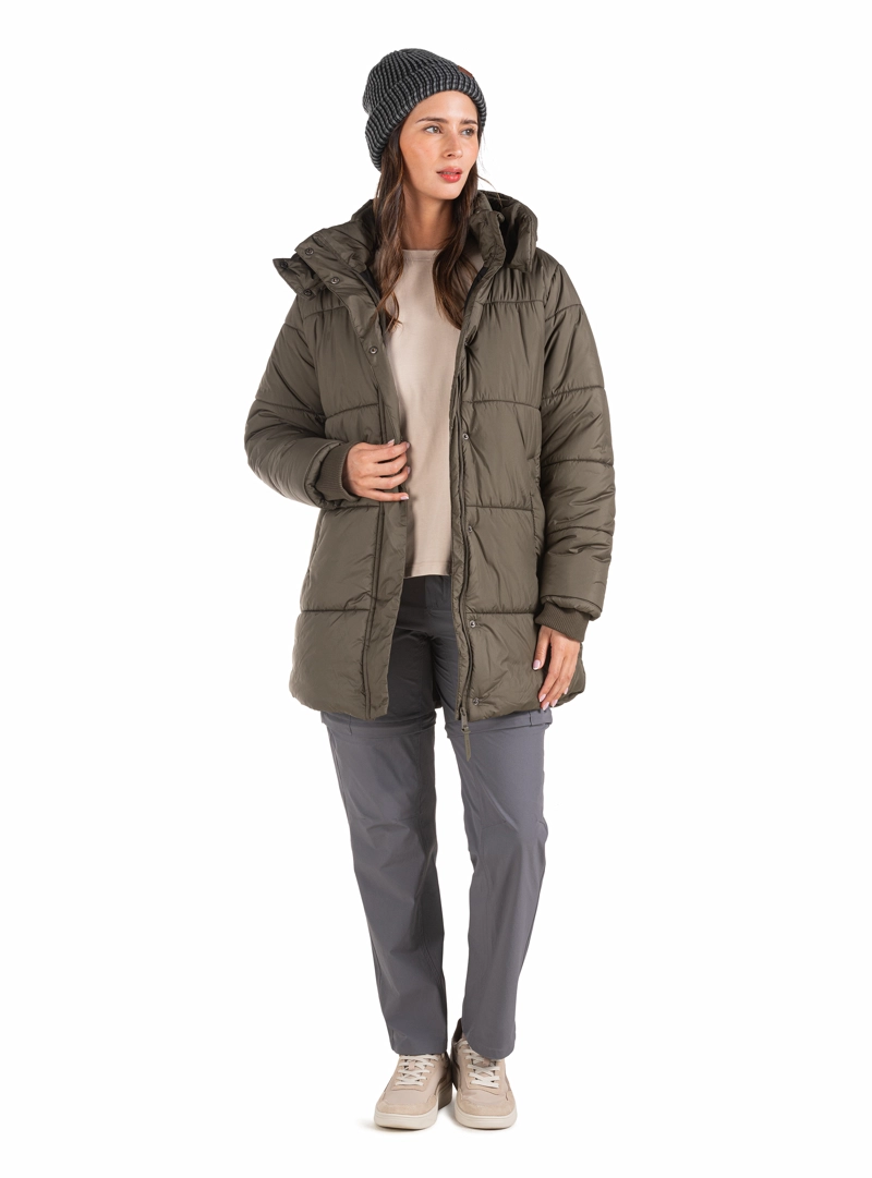 PARKA MUJER LARGA GORRO DESMONTABLE PANAMA JACK - PJM010M | VERDE - 8