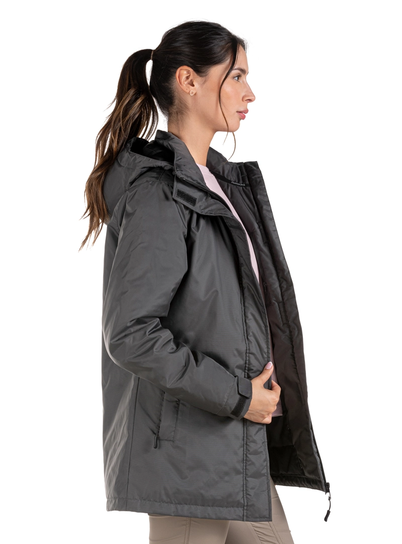 PARKA MUJER IMPERMEABLE LARGA OUTDOOR PANAMA JACK - PJM008M | GRIS - 5
