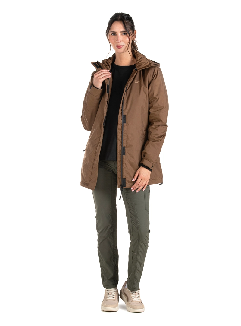 PARKA MUJER IMPERMEABLE LARGA OUTDOOR PANAMA JACK - PJM008M | MARRON - 8