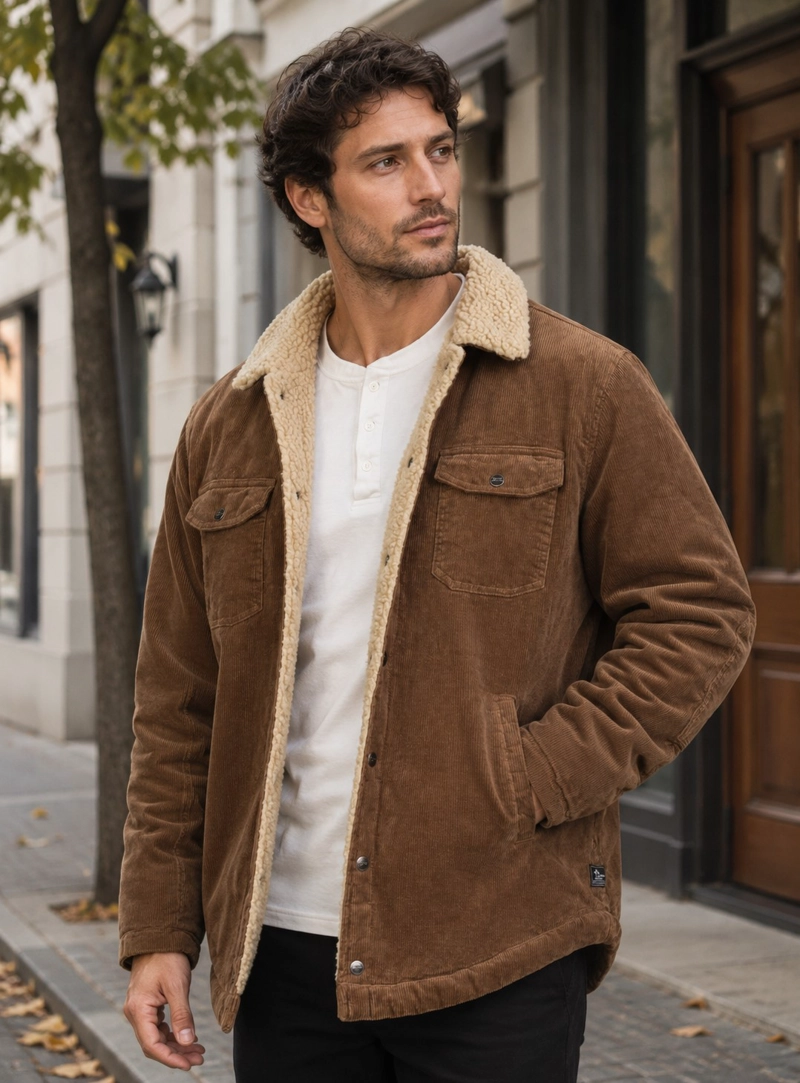 CHAQUETA HOMBRE COTELE  CHIPORRO PANAMA JACK - PJH022M | MARRON CLARO - 1