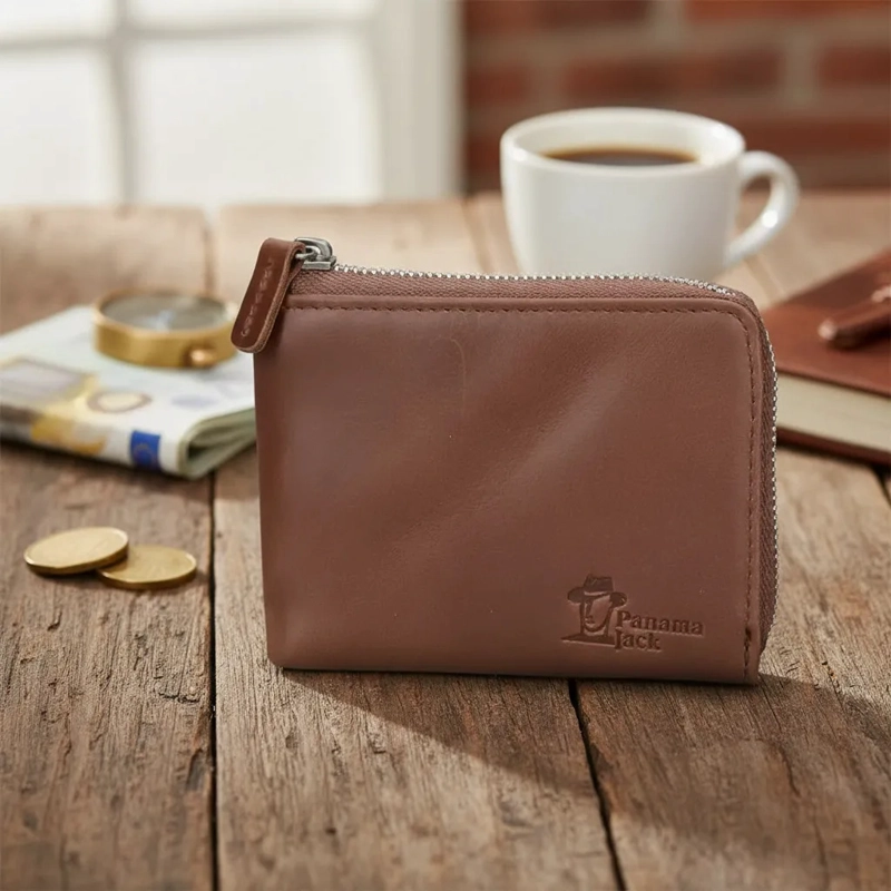 BILLETERA MONEDERO CUERO UNISEX PANAMA JACK - H922 - 4