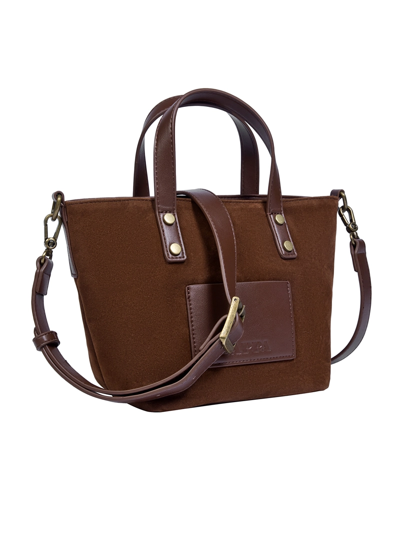 CARTERA BANDOLERA EFECTO GAMUZA ZAPPA - ZAM019X | NEGRO - 9