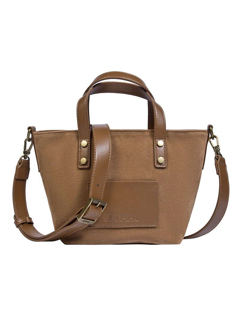 CARTERA BANDOLERA EFECTO GAMUZA ZAPPA - ZAM021X | MARRON CLARO - 1