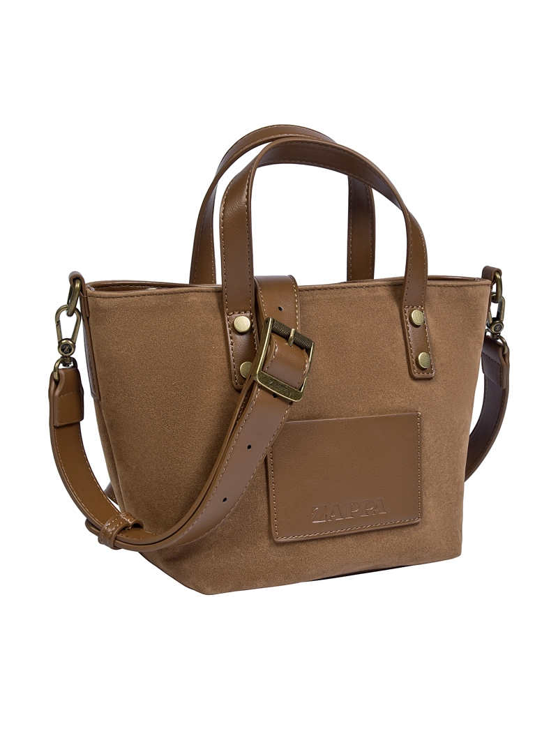 CARTERA BANDOLERA EFECTO GAMUZA ZAPPA - ZAM021X | MARRON CLARO - 9