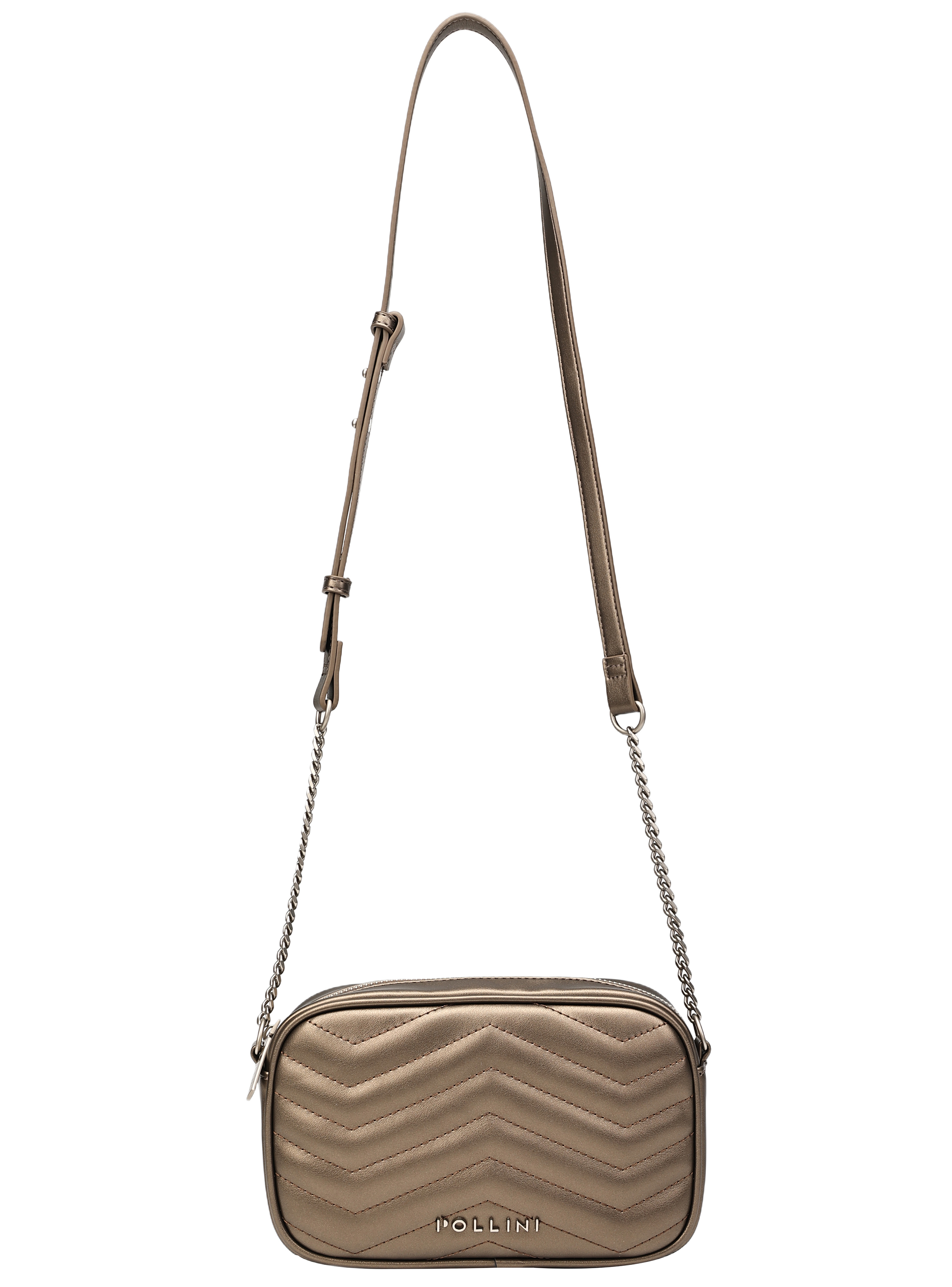 CARTERA BANDOLERA DETALLE CADENA POLLINI - POM034X | GRIS - 2