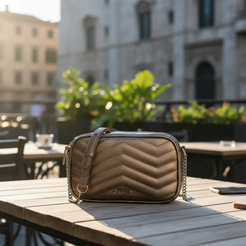 CARTERA BANDOLERA DETALLE CADENA POLLINI - POM034X | GRIS - 6