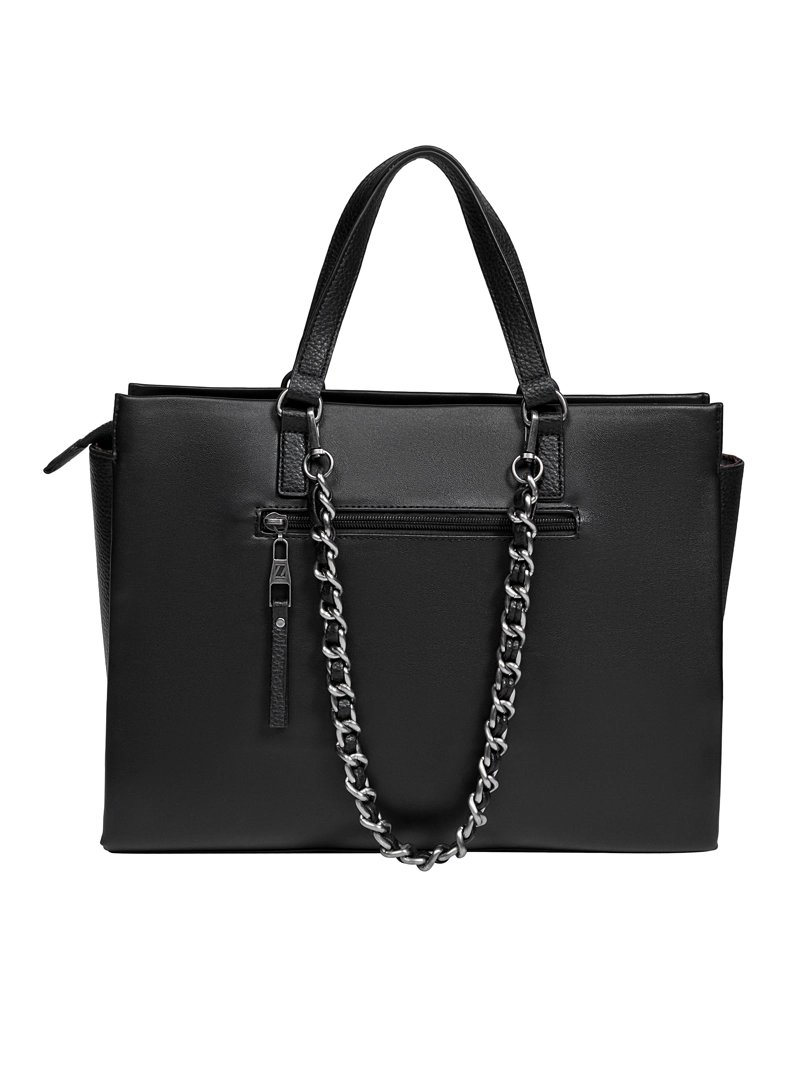 CARTERA TOTE DETALLE CADENA CADENA ZAPPA - ZAM011X | NEGRO - 2