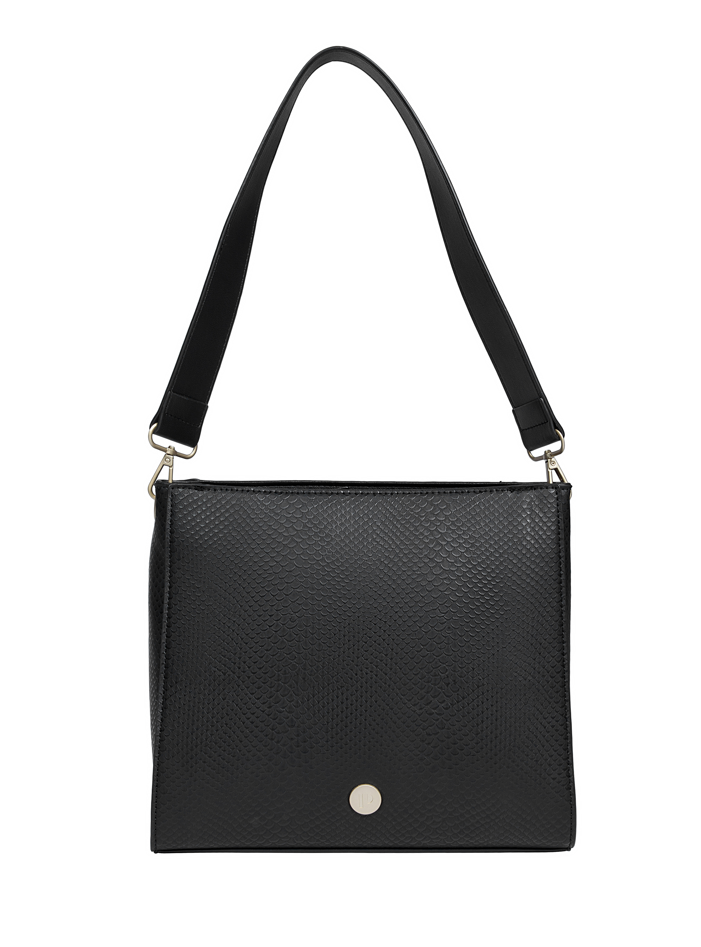 CARTERA TOTE CASUAL MUJER POLLINI - POM006X | NEGRO - 1