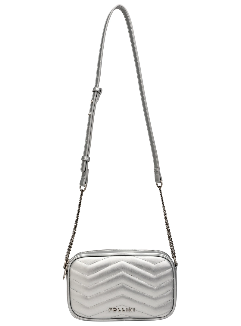 CARTERA BANDOLERA DETALLE CADENA POLLINI - POM034X | PLATEADO - 2