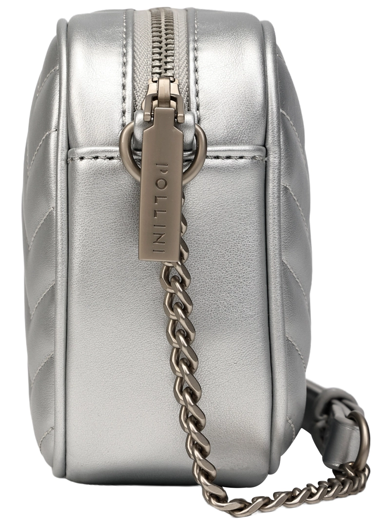 CARTERA BANDOLERA DETALLE CADENA POLLINI - POM034X | PLATEADO - 4