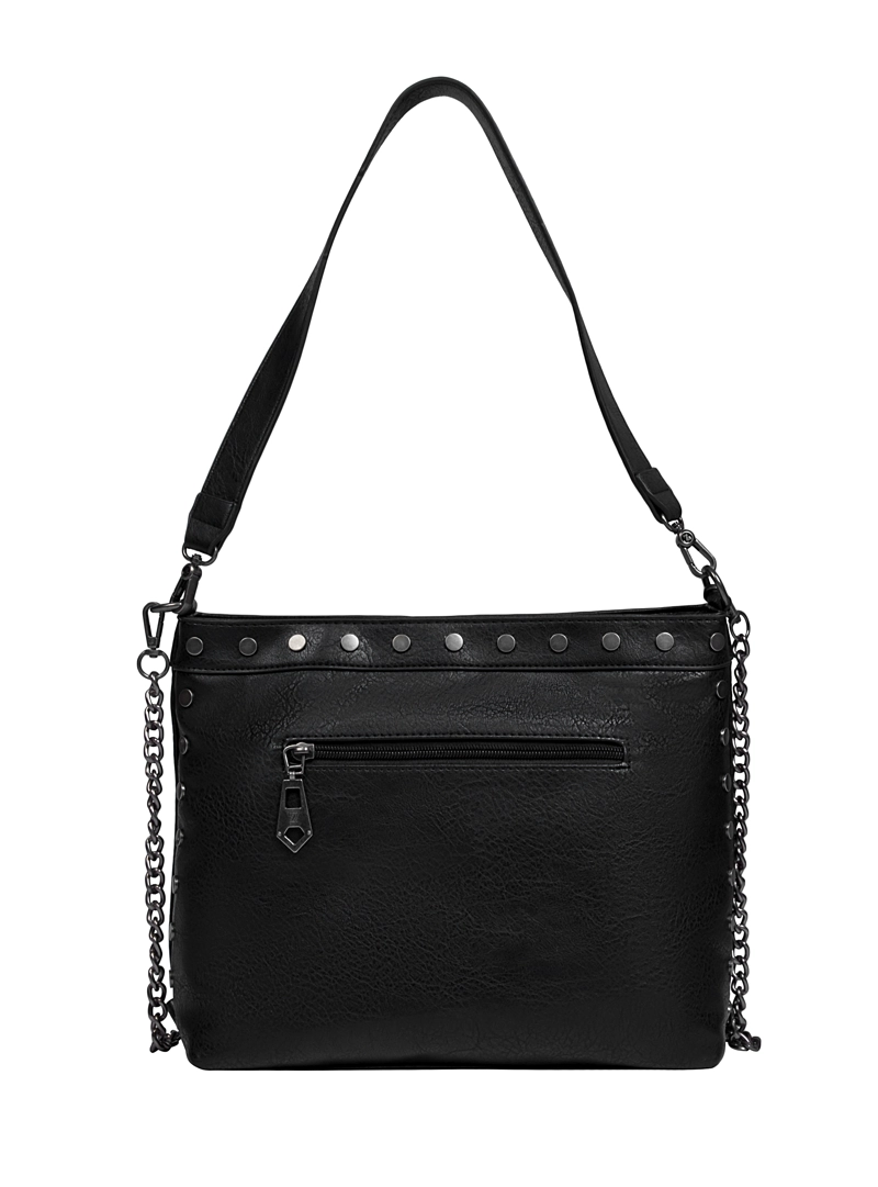 CARTERA TOTE DETALLE TACHAS ZAPPA - ZAM026X | NEGRO