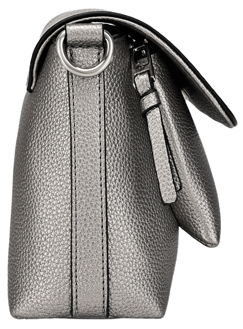 CARTERA BANDOLERA CON BROCHE POLLINI - POM036X | PLATEADO - 4