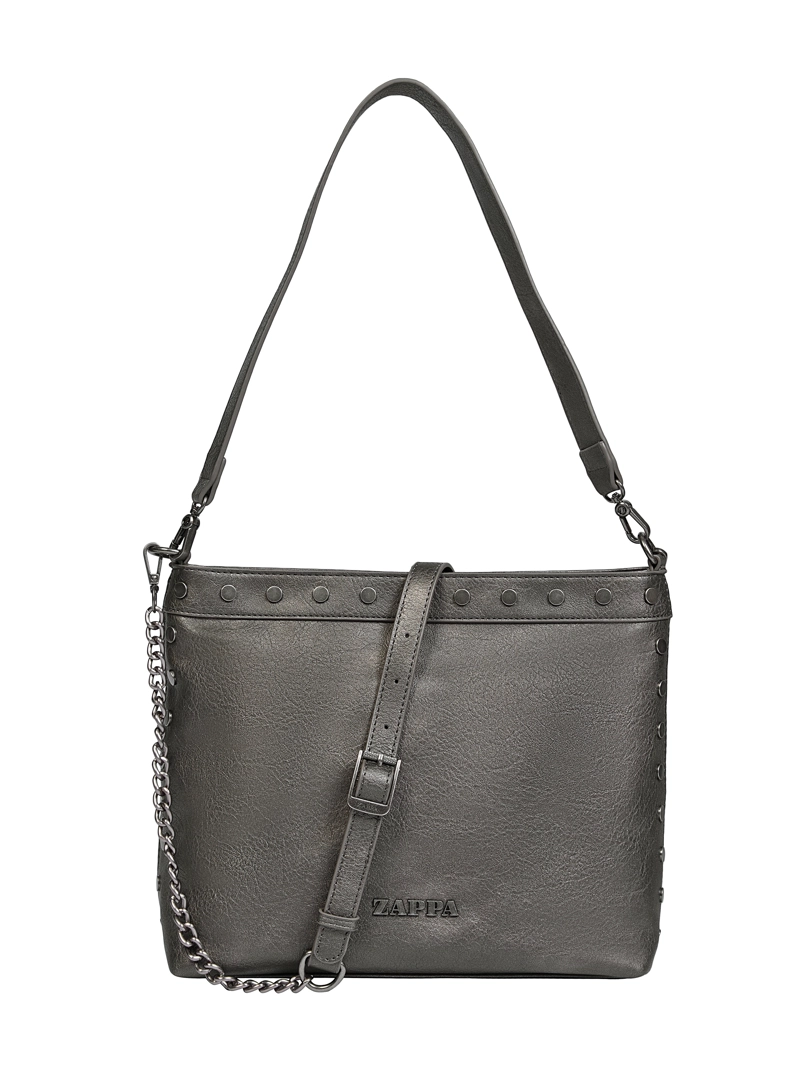 CARTERA TOTE DETALLE TACHAS ZAPPA - ZAM026X | GRIS OSCURO - 1