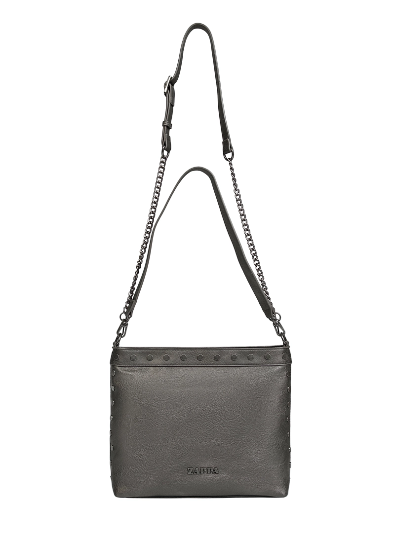 CARTERA TOTE DETALLE TACHAS ZAPPA - ZAM026X | GRIS OSCURO - 2