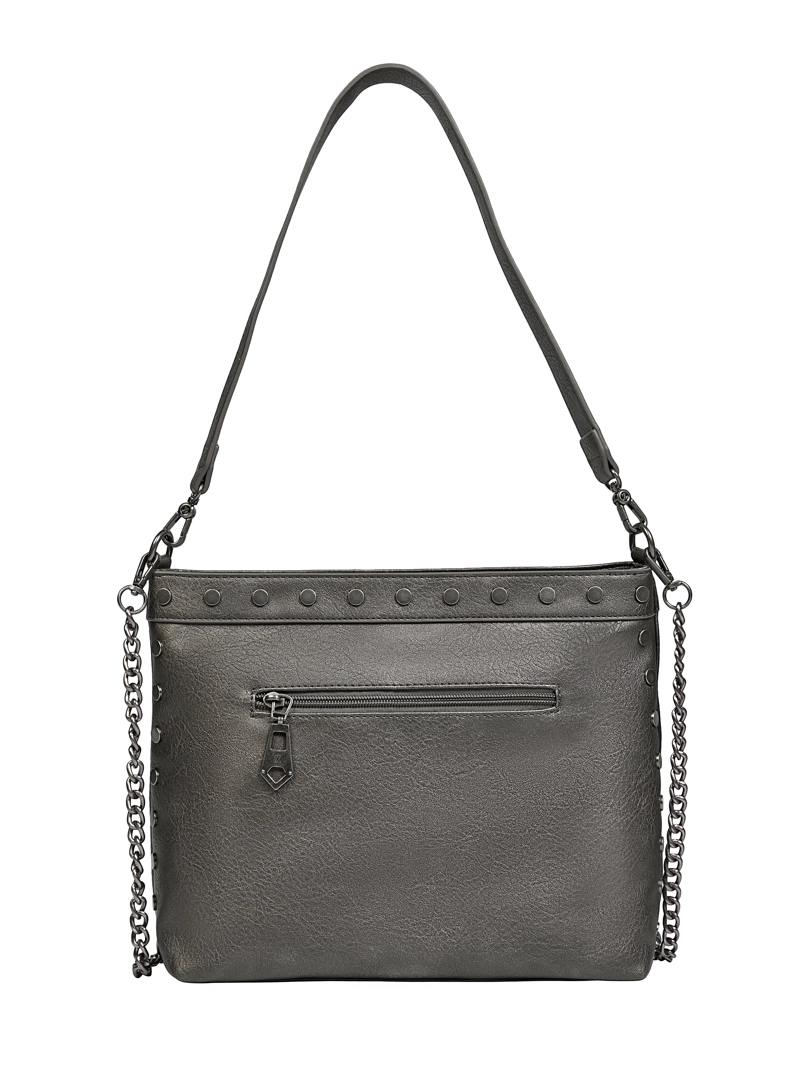 CARTERA TOTE DETALLE TACHAS ZAPPA - ZAM026X | GRIS OSCURO - 8