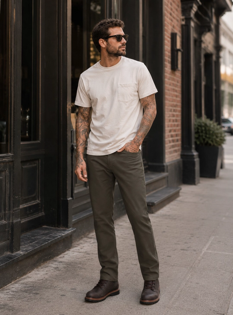 PANTALON HOMBRE VESTIR CASUAL PANAMA JACK - PJH029M | VERDE - 1