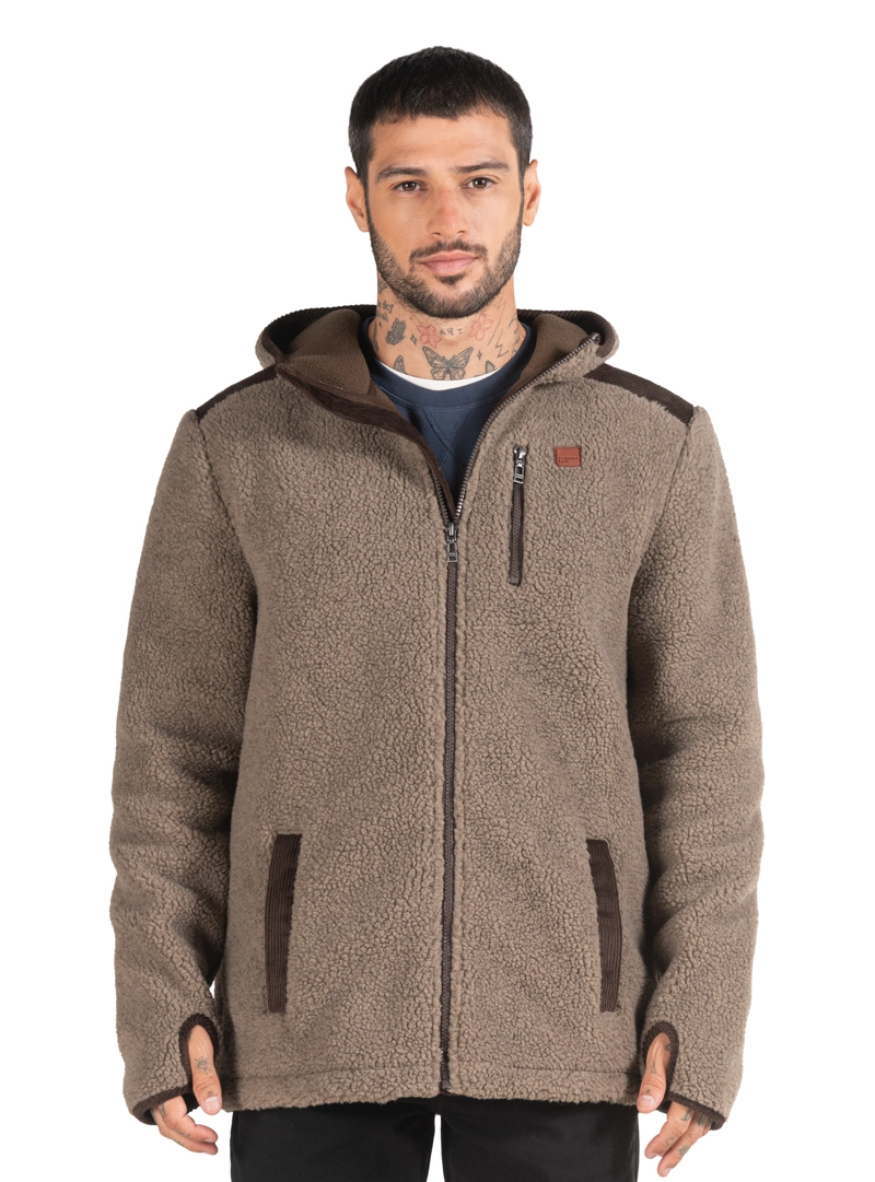 CHAQUETA HOMBRE SHERPA POLAR PANAMA JACK - PJH024M | MARRON CLARO - 2