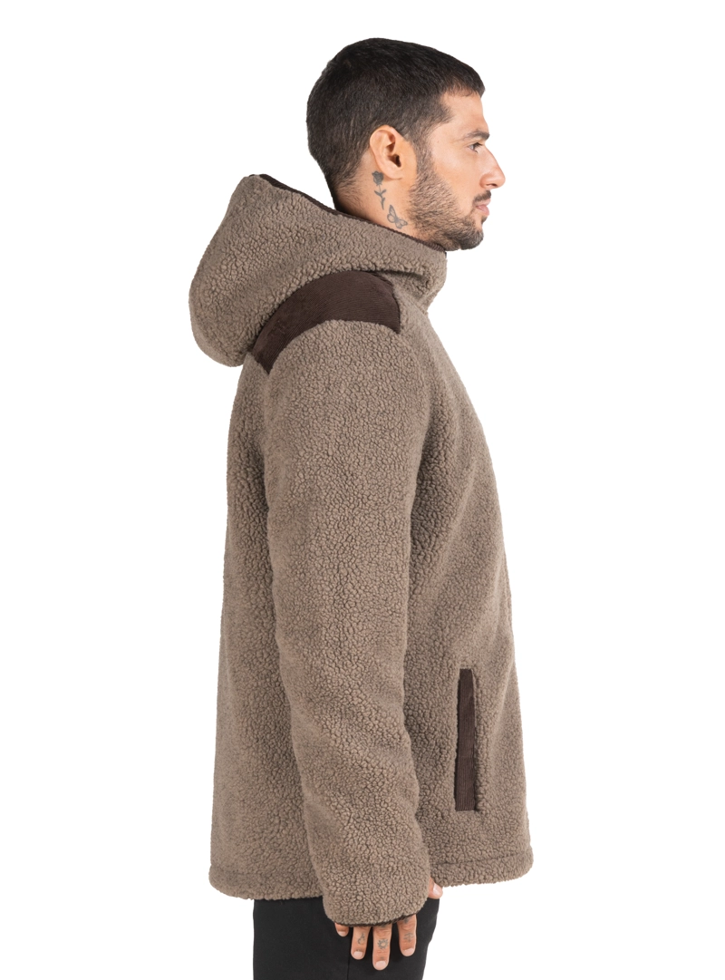 CHAQUETA HOMBRE SHERPA POLAR PANAMA JACK - PJH024M | MARRON CLARO - 4