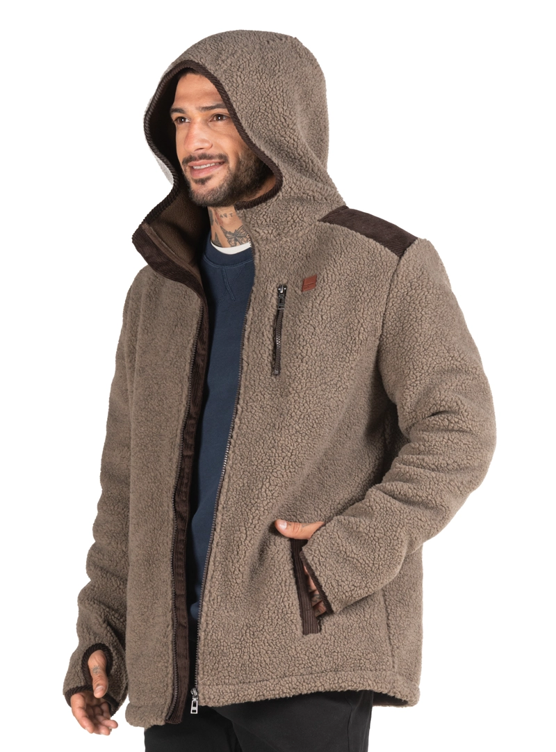 CHAQUETA HOMBRE SHERPA POLAR PANAMA JACK - PJH024M | MARRON CLARO - 5
