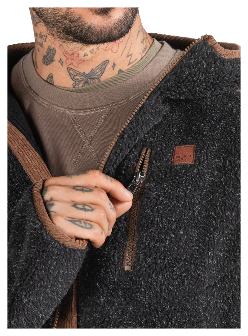 CHAQUETA HOMBRE SHERPA POLAR PANAMA JACK - PJH024M | GRIS - 5