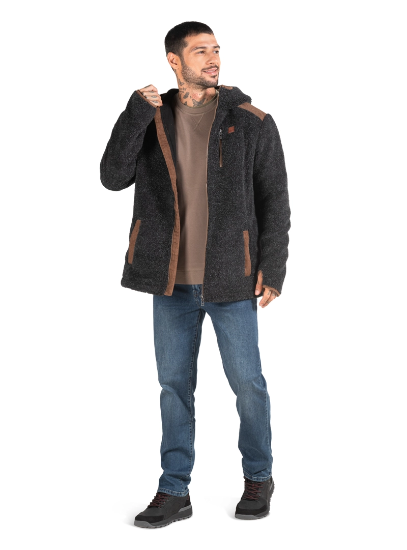 CHAQUETA HOMBRE SHERPA POLAR PANAMA JACK - PJH024M | GRIS - 8