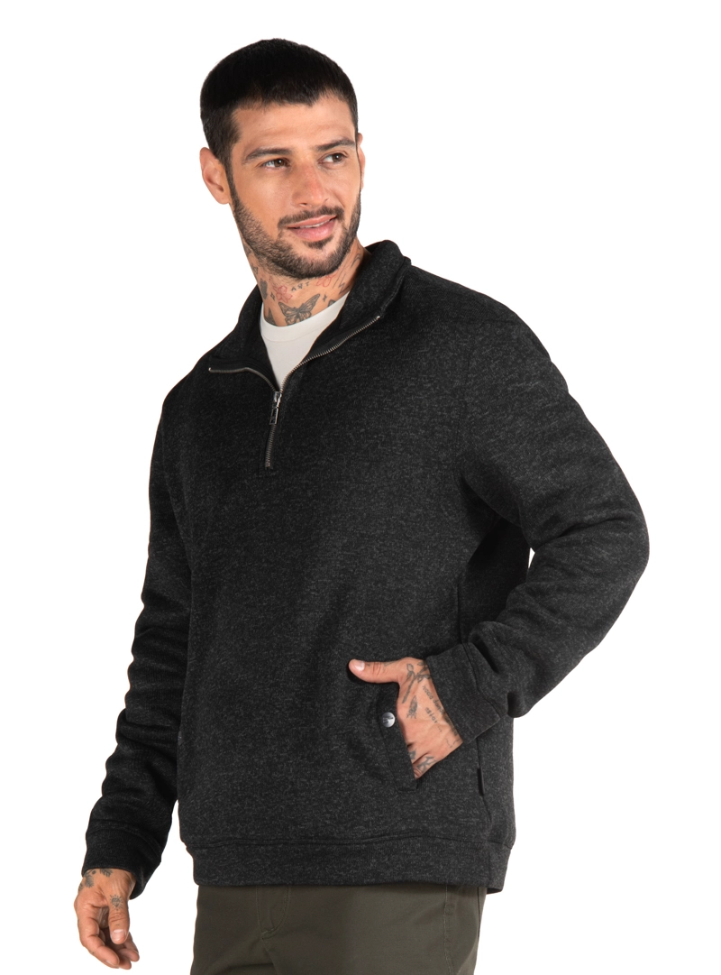 POLERON HOMBRE TEJIDO CUELLO ALTO PANAMA JACK - PJH026M | NEGRO - 5
