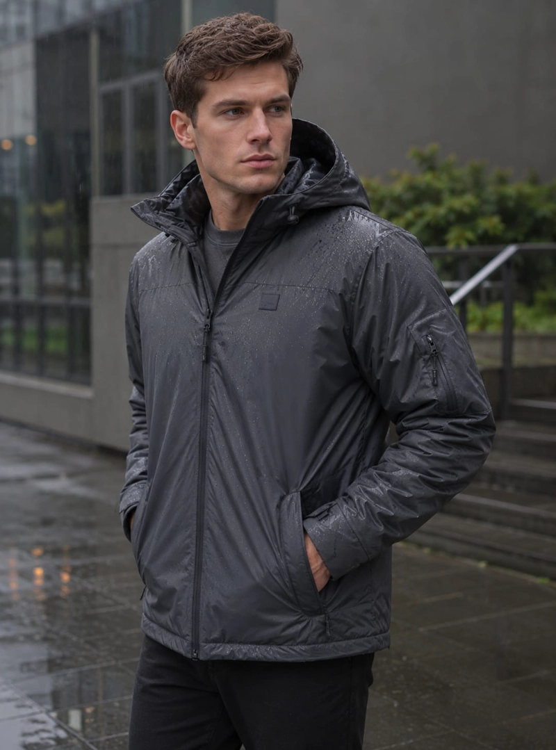 PARKA HOMBRE IMPERMEABLE OUTDOOR PANAMA JACK - L975 | GRIS - 1