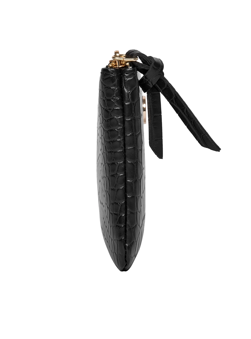 BILLETERA MONEDERO CON TEXTURA MUJER POLLINI - POM045X | NEGRO - 4