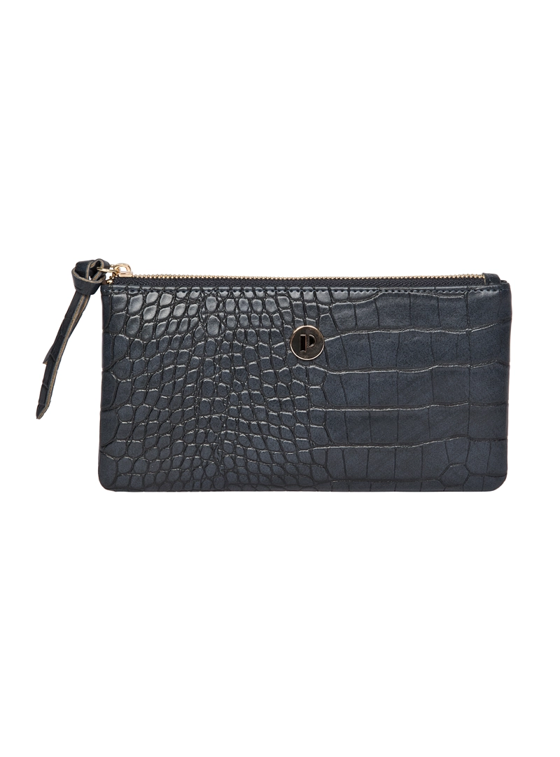 BILLETERA MONEDERO CON TEXTURA MUJER POLLINI - POM045X | NEGRO - 6