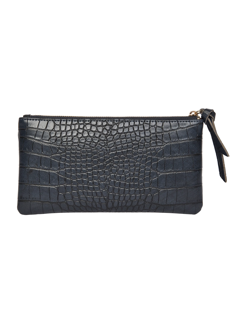 BILLETERA MONEDERO CON TEXTURA MUJER POLLINI - POM045X | NEGRO - 7