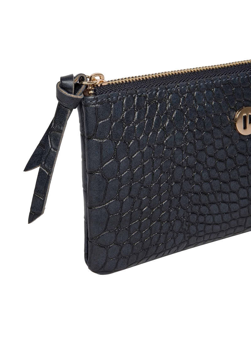 BILLETERA MONEDERO CON TEXTURA MUJER POLLINI - POM045X | NEGRO - 8