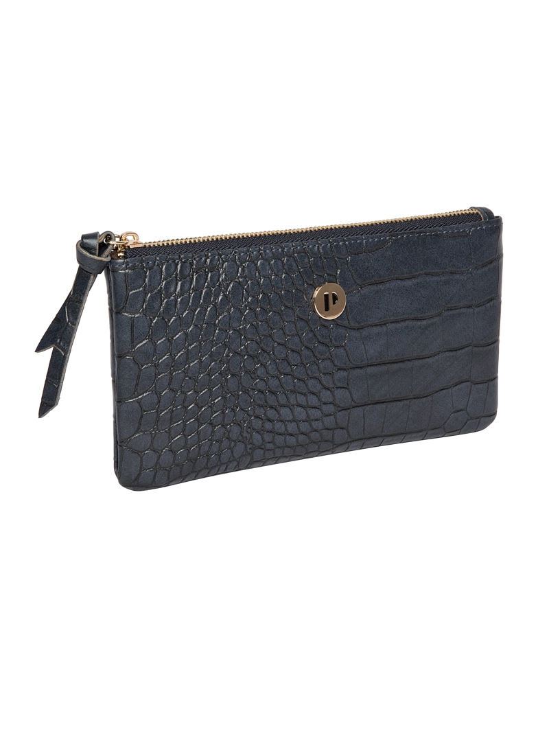 BILLETERA MONEDERO CON TEXTURA MUJER POLLINI - POM045X | NEGRO - 9