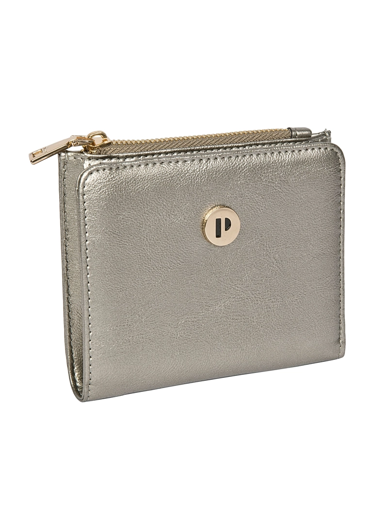 BILLETERA MUJER ESTRUCTURADA POLLINI - POM048X | PLATEADO - 3