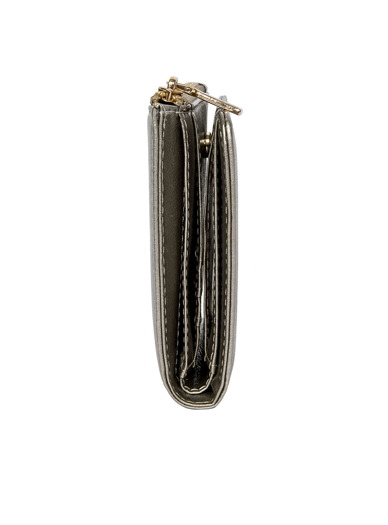 BILLETERA MUJER ESTRUCTURADA POLLINI - POM048X | PLATEADO - 4