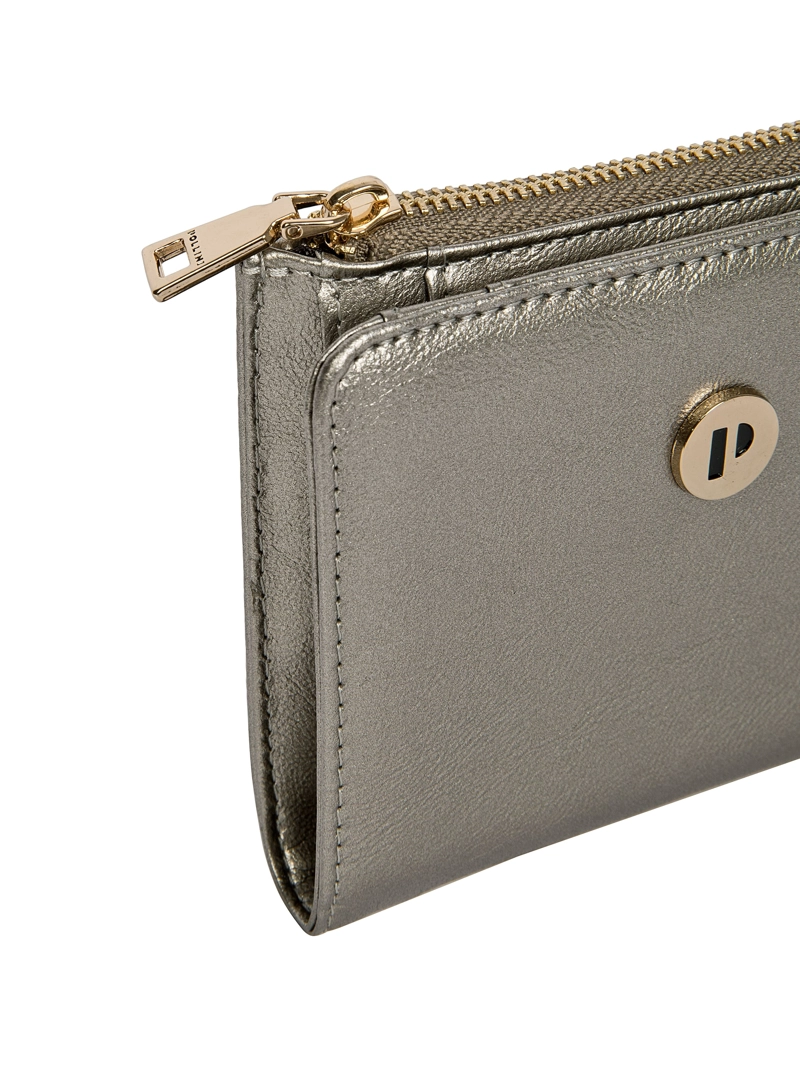 BILLETERA MUJER ESTRUCTURADA POLLINI - POM048X | PLATEADO - 5